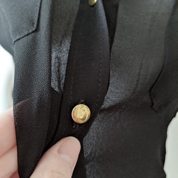 High Low Fringe Chiffon Top - Picture 5 of 5